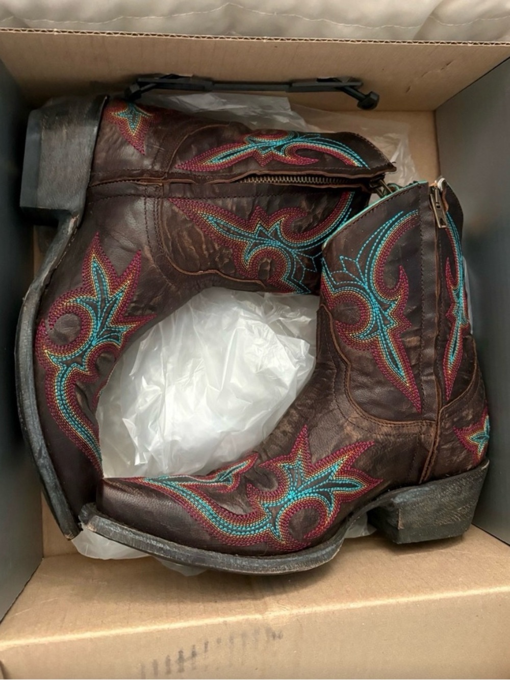 Old Gringo Brown Leather Cowboy boots short ankle size 6